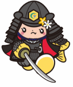 武将スタイルの良良ちゃんのイラスト