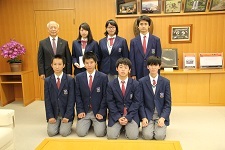 日本学校農業クラブ全国大会出場市長表敬訪問
