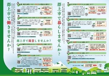 郡上市での暮らし各種制度の紹介チラシ1