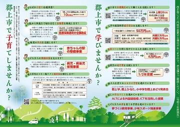 郡上市での暮らし各種制度の紹介チラシ2