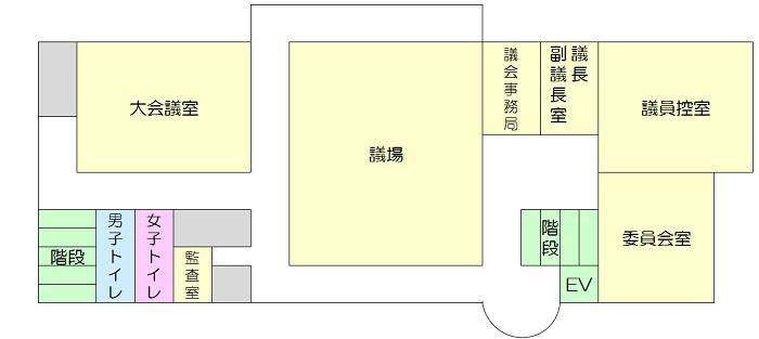 市役所本庁舎4階平面図